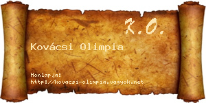 Kovácsi Olimpia névjegykártya