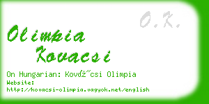 olimpia kovacsi business card